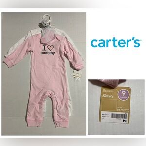 🆕CARTER’S - 9M - NWT - INFANT GIRLS COVERALL AND SOCKS SET